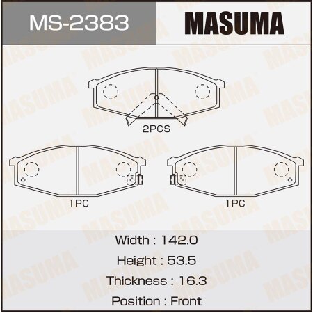 Brake pads Masuma, MS-2383