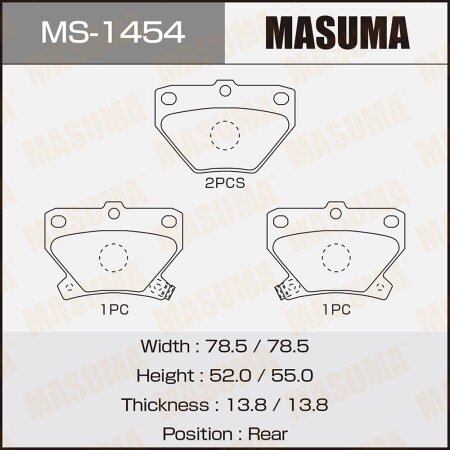 Brake pads Masuma, MS-1454