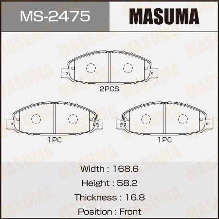 Brake pads Masuma, MS-2475