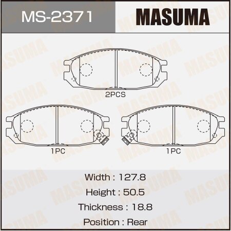 Brake pads Masuma, MS-2371