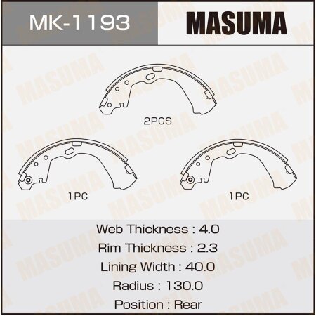 Brake shoes Masuma, MK-1193
