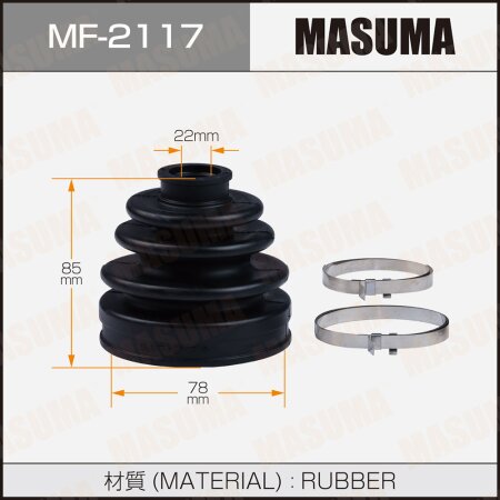 CV Joint boot Masuma (rubber), MF-2117