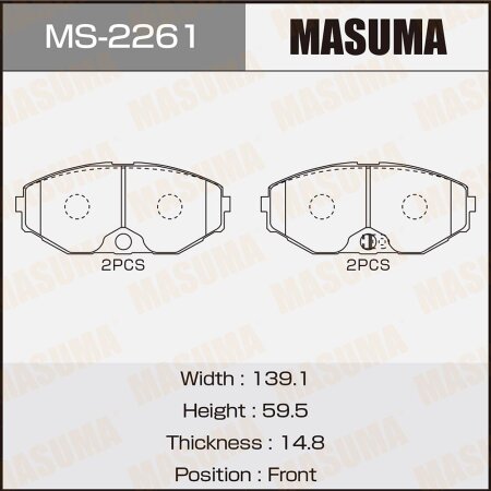 Brake pads Masuma, MS-2261