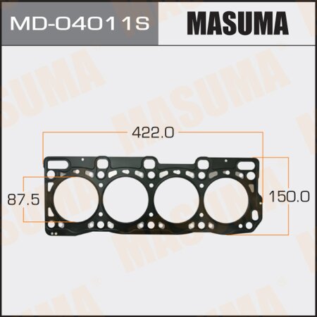 4-layer head gasket (metal-elastomer) Masuma, thickness 1,41mm, MD-04011S