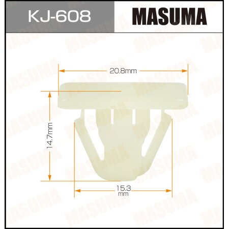 Retainer clip Masuma plastic, KJ-608