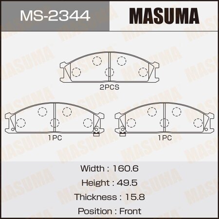 Brake pads Masuma, MS-2344