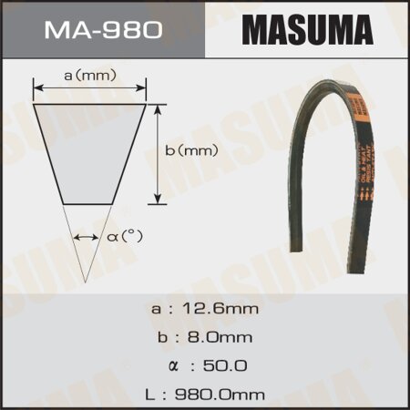 Drive V-Belt Masuma, MA-980