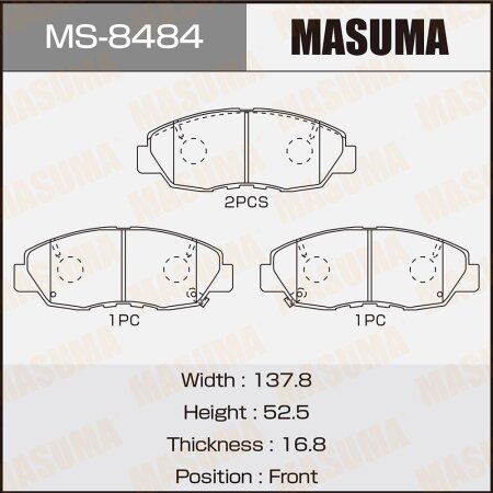 Brake pads Masuma, MS-8484