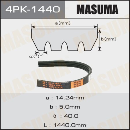 Drive V-Ribbed belt Masuma, 4PK-1440