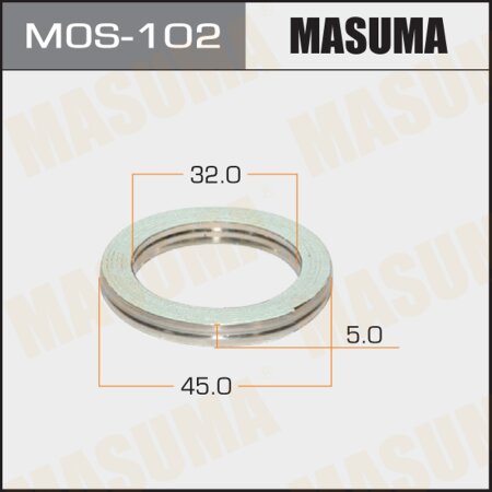 Exhaust pipe gasket Masuma 32х45 (set of 20pcs), MOS-102