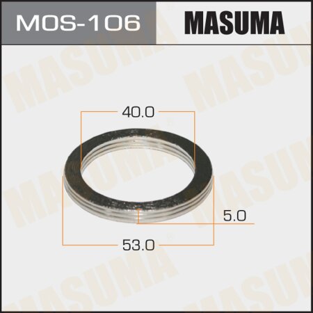 Exhaust pipe gasket Masuma 40х53 (set of 20pcs), MOS-106