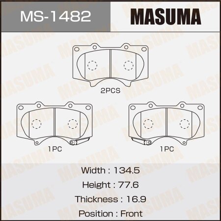 Brake pads Masuma, MS-1482