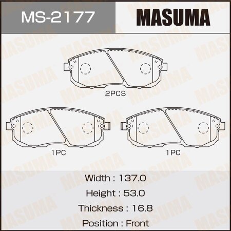 Brake pads Masuma, MS-2177