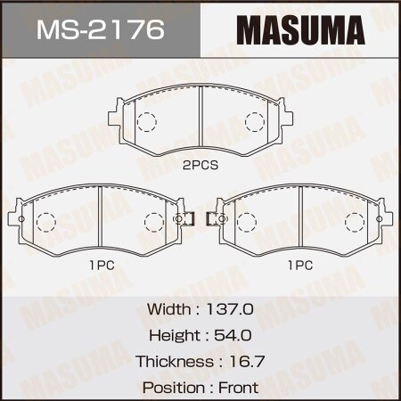 Brake pads Masuma, MS-2176