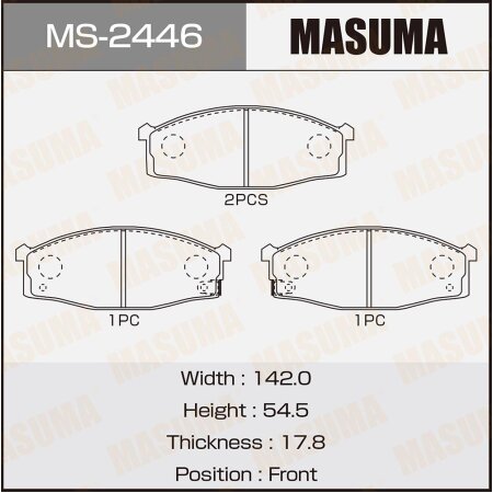 Brake pads Masuma, MS-2446