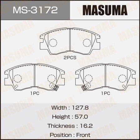 Brake pads Masuma, MS-3172