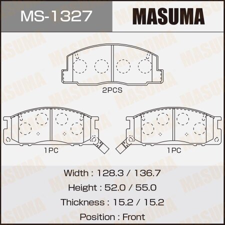 Brake pads Masuma, MS-1327