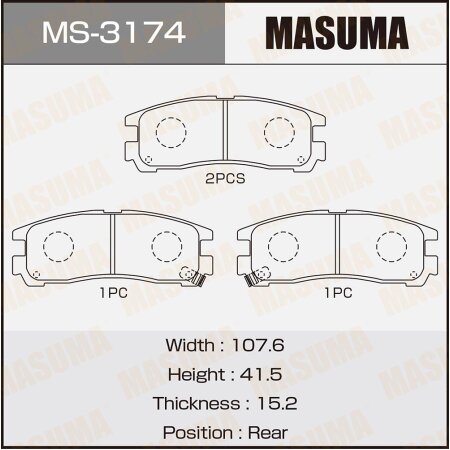 Brake pads Masuma, MS-3174