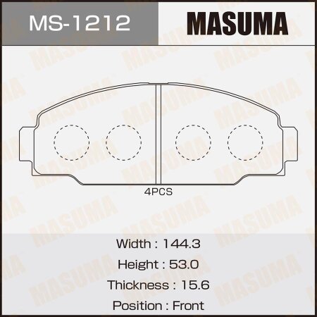 Brake pads Masuma, MS-1212