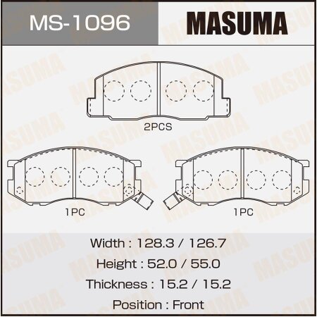Brake pads Masuma, MS-1096