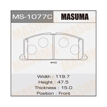 Brake pads Masuma, MS-1077