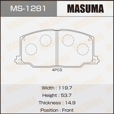 Brake pads Masuma, MS-1281