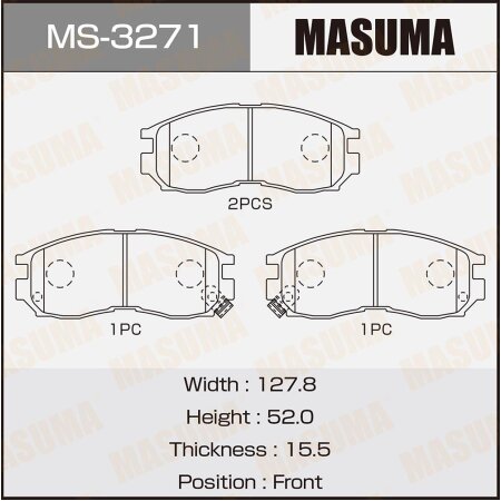 Brake pads Masuma, MS-3271