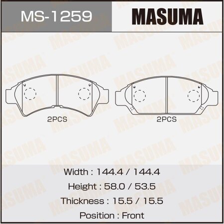 Brake pads Masuma, MS-1259