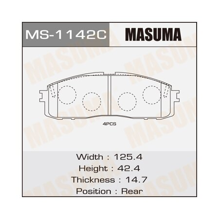 Brake pads Masuma, MS-1142