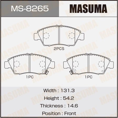 Brake pads Masuma, MS-8265