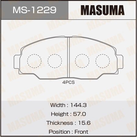 Brake pads Masuma, MS-1229