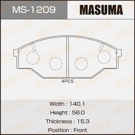 Brake pads Masuma, MS-1209