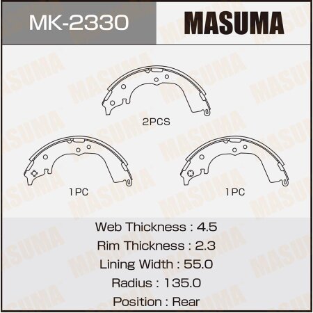 Brake shoes Masuma, MK-2330