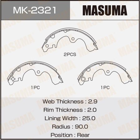 Brake shoes Masuma, MK-2321