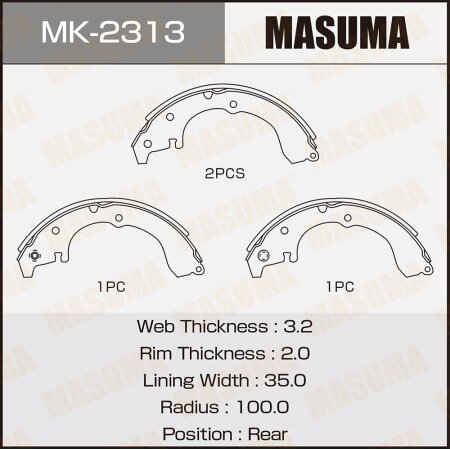 Brake shoes Masuma, MK-2313
