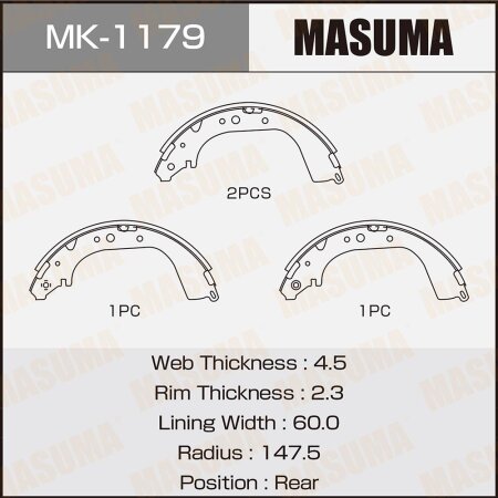 Brake shoes Masuma, MK-1179