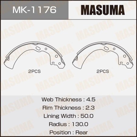 Brake shoes Masuma, MK-1176