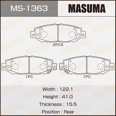 Brake pads Masuma, MS-1363