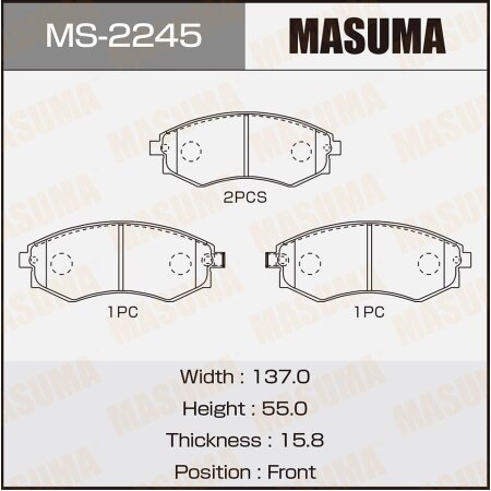 Brake pads Masuma, MS-2245