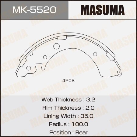 Brake shoes Masuma, MK-5520