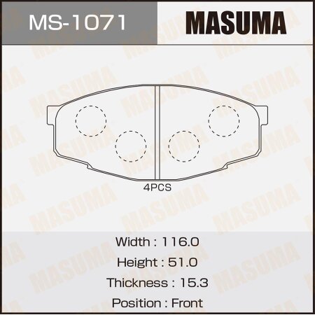 Brake pads Masuma, MS-1071