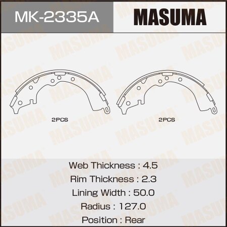 Brake shoes Masuma, MK-2335A
