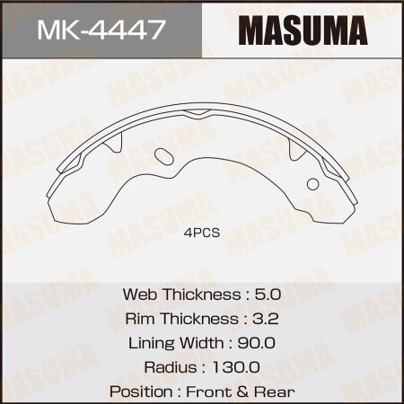 Brake shoes Masuma, MK-4447
