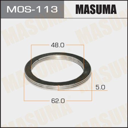 Exhaust pipe gasket Masuma 48х62 (set of 20pcs), MOS-113