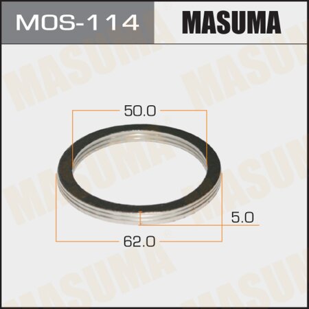 Exhaust pipe gasket Masuma 50х62 (set of 20pcs), MOS-114