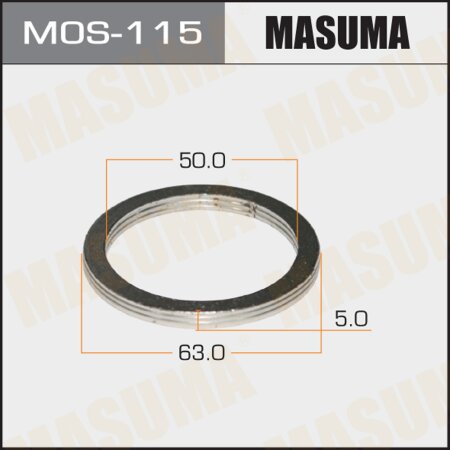 Exhaust pipe gasket Masuma 50х63 (set of 20pcs), MOS-115