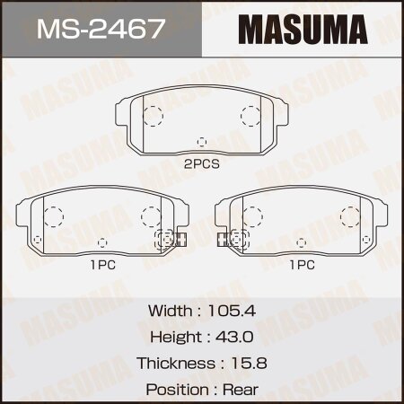 Brake pads Masuma, MS-2467