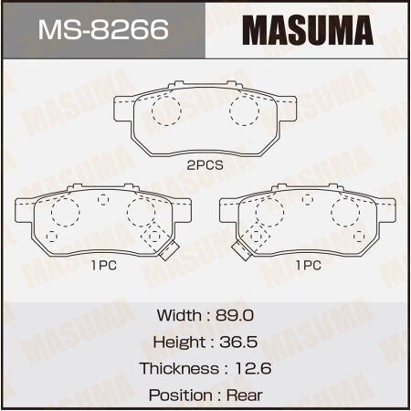 Brake pads Masuma, MS-8266