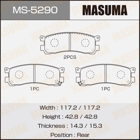 Brake pads Masuma, MS-5290