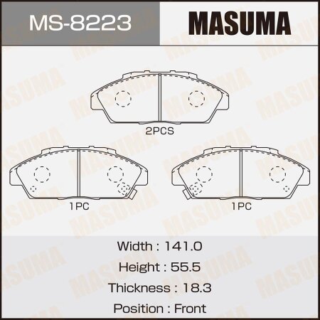 Brake pads Masuma, MS-8223